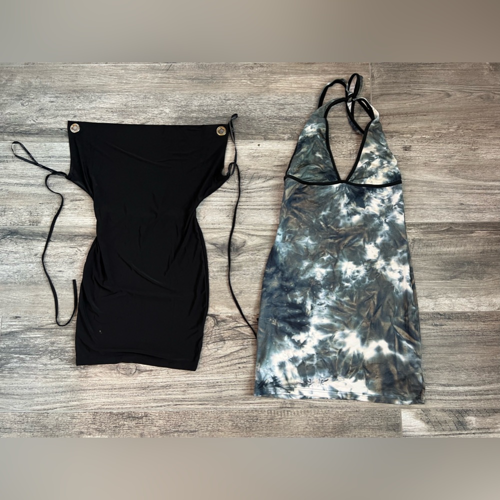 BUNDLE OF 2 DRESSES SHEIN,PAPAYA SIZE:M PRE-OWNED #A MULTICOLOR